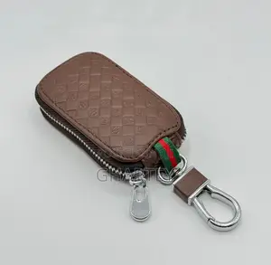 Premium Leather Key Fob Cover With Clip - No Brand