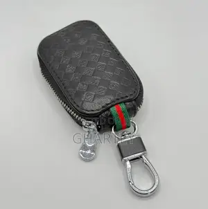 Premium Leather Key Fob Cover With Clip - No Brand