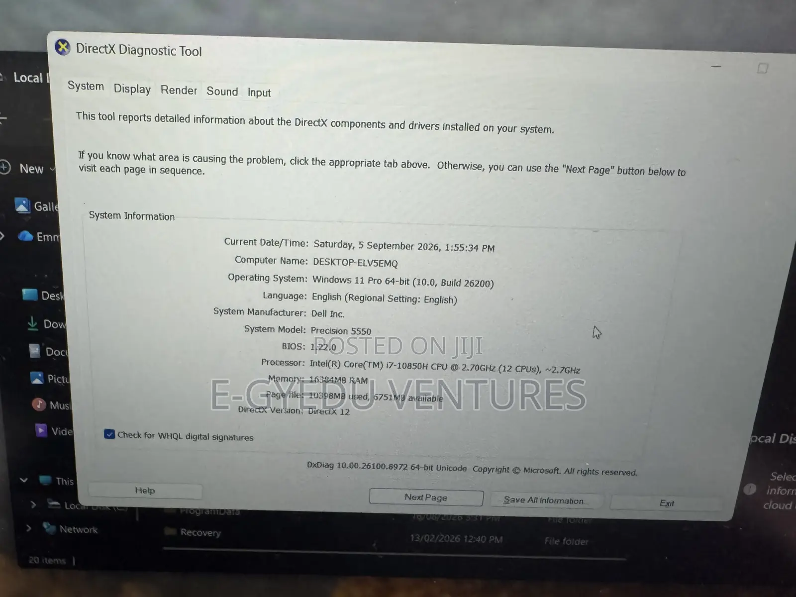 Laptop Dell Precision 5550 16GB Intel Core i7 SSD 512GB