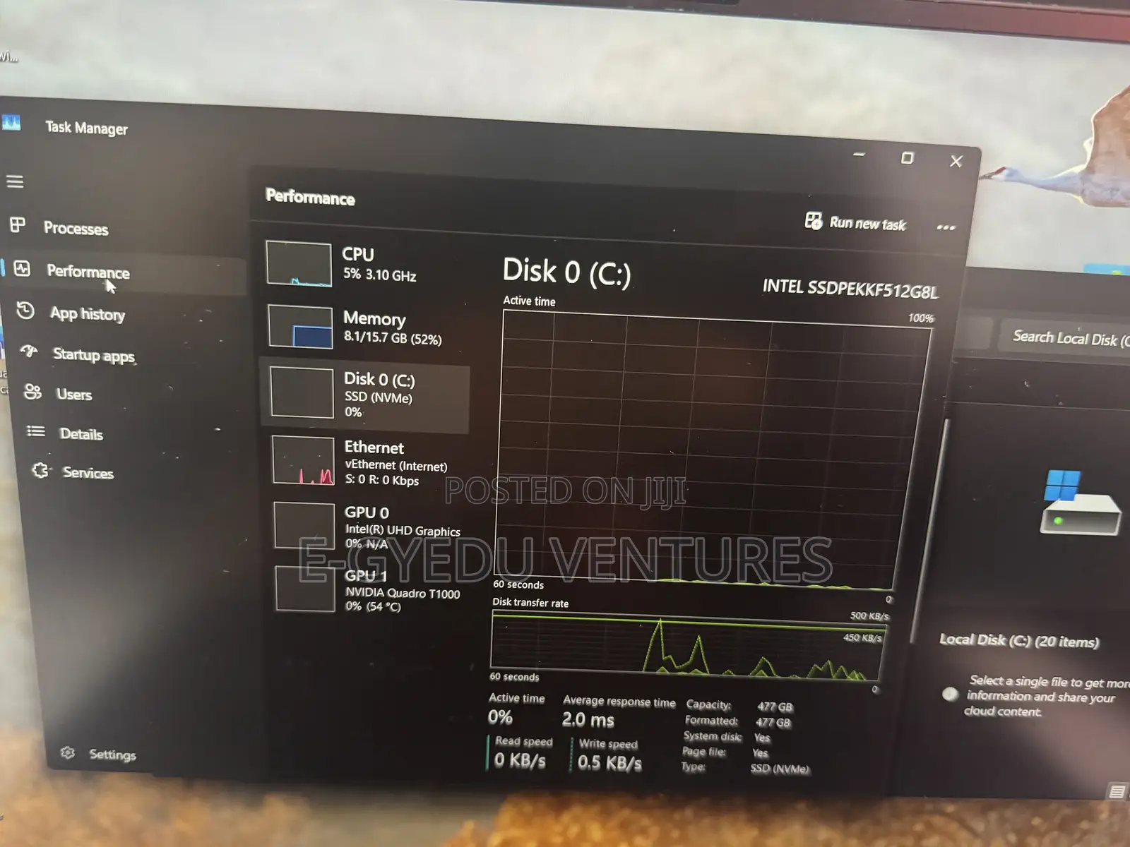 Laptop Dell Precision 5550 16GB Intel Core i7 SSD 512GB