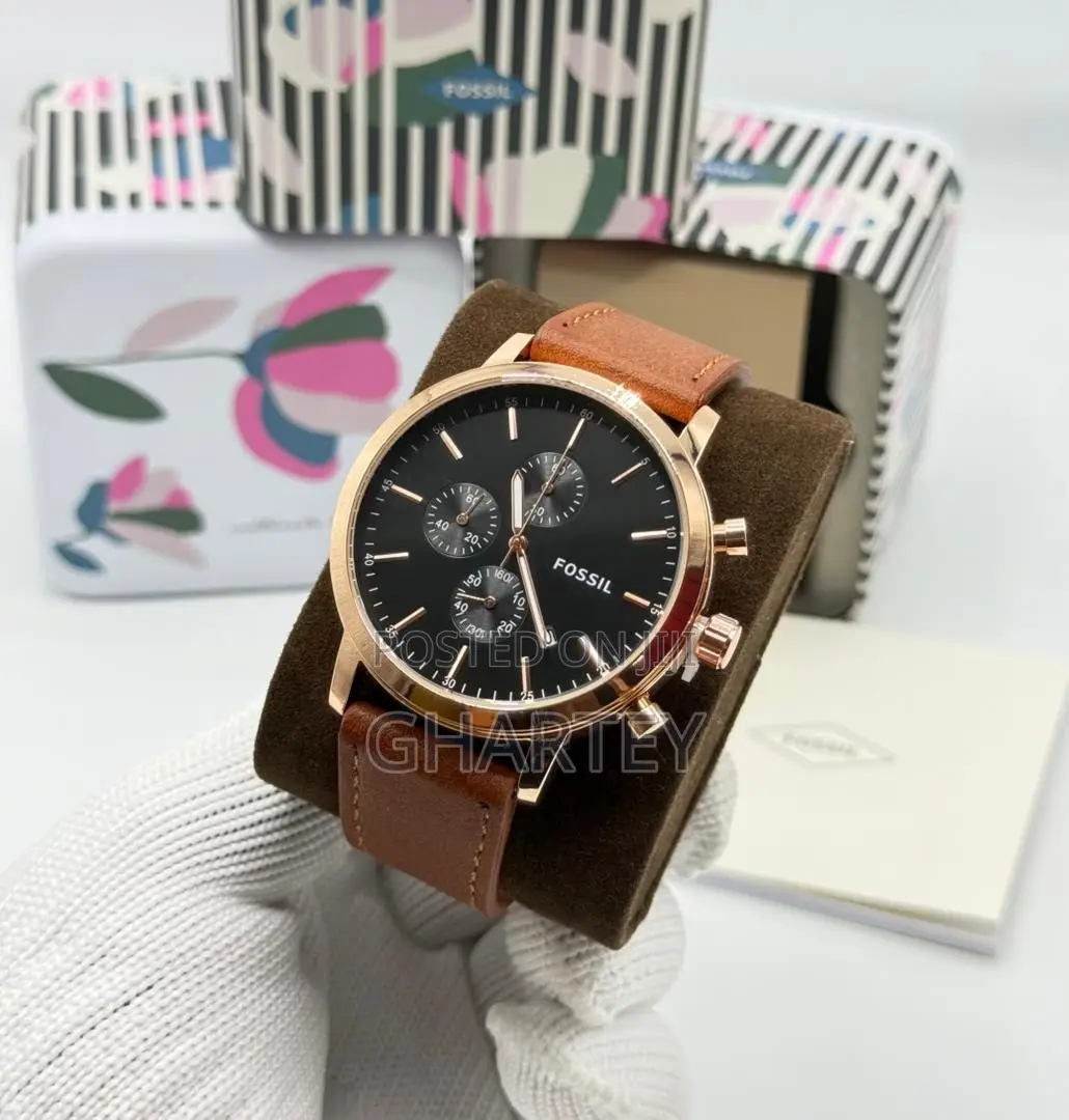 Men’s Fossil Unique Leather Watch