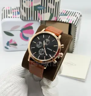 Men’s Fossil Unique Leather Watch