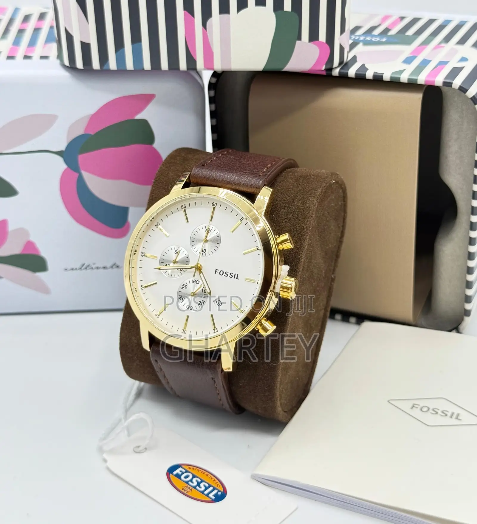 Men’s Fossil Unique Leather Watch