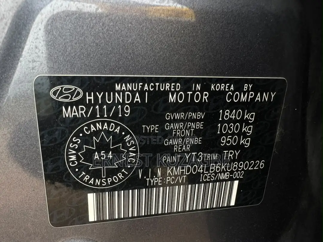 Hyundai Elantra 2020 Black