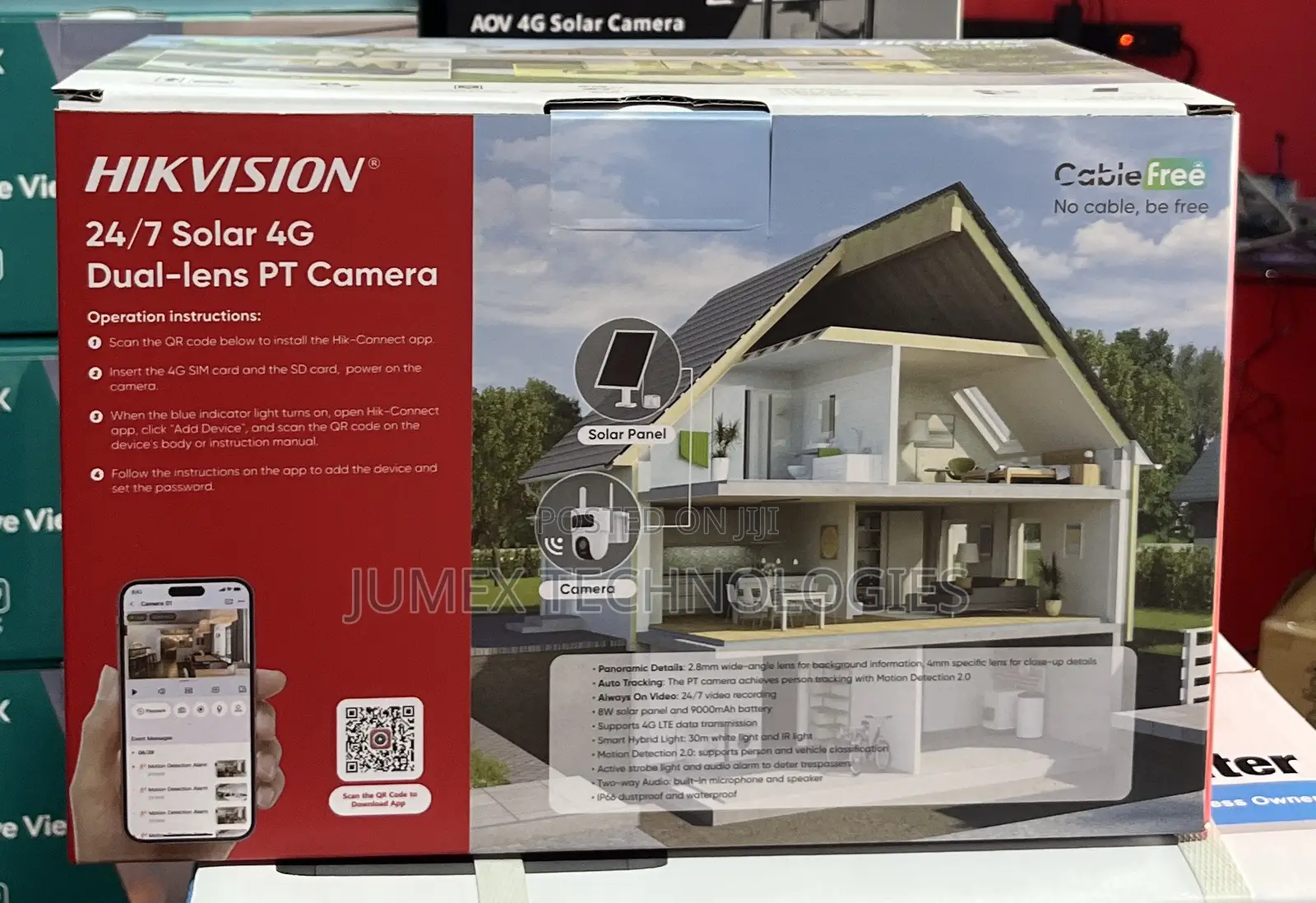 Hikvision Sp8 Dual Lens 4g Solar Camera Aov + Ds-2cfsp8-D/4g