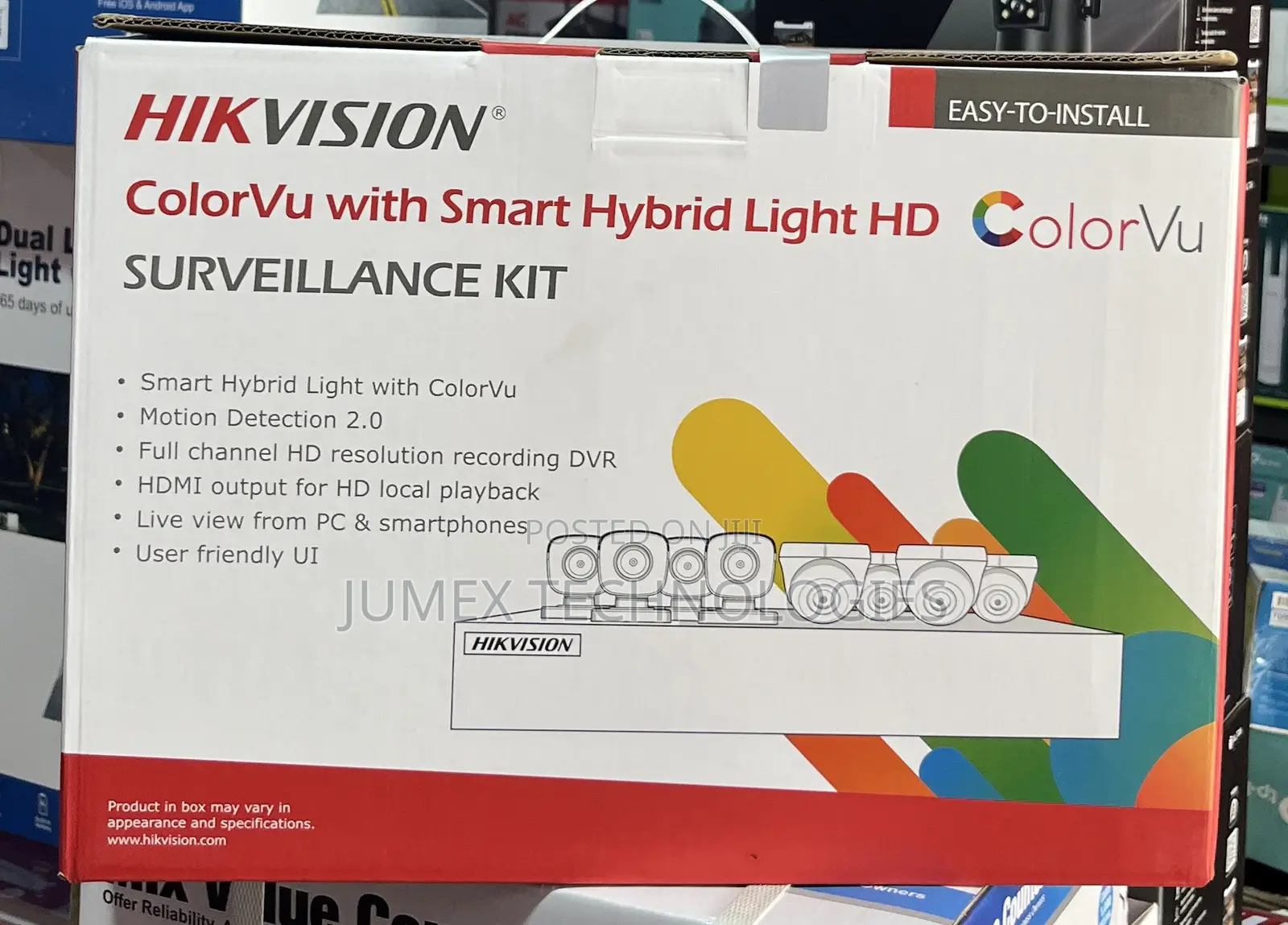 Hikvision 8ch Complete Camera Kit Without HDD Colorvu With Audio 2mp