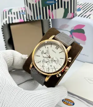 Fossil Chronograph Leather Watch - Quality Genuine Leather Watch