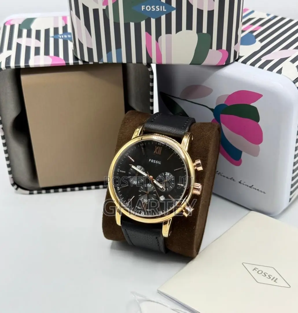 Fossil Chronograph Leather Watch - Quality Genuine Leather Watch