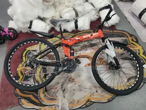 26-Inch Foldable Mountain Bike With Dual Suspension and Disc Brakes.