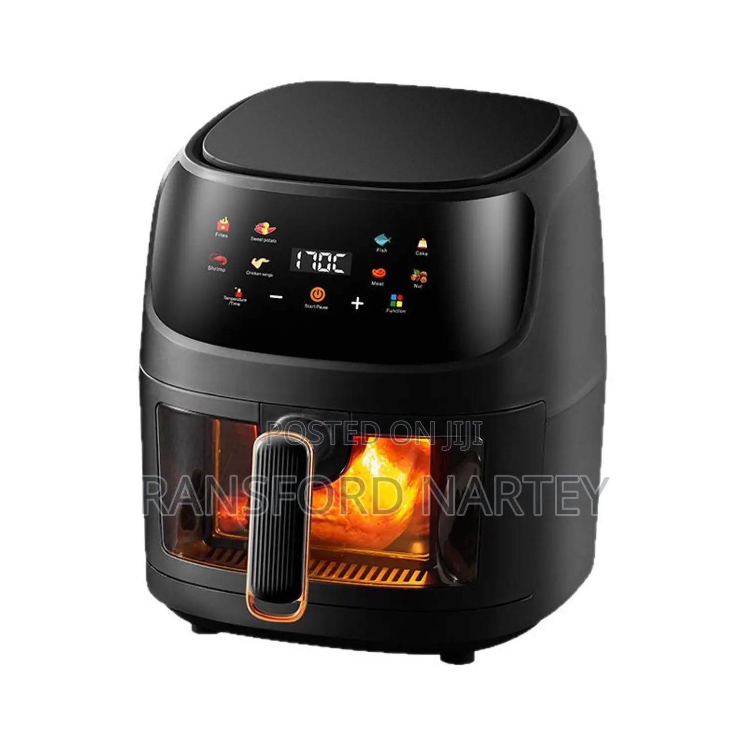 8L Transparent Silver Crest Extra Large Capacity Air Fryer, 2400W