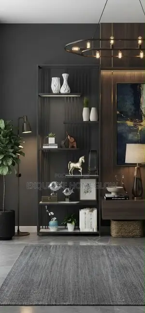 Modern Black Display Shelf Available for Purchase