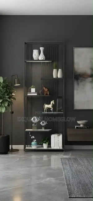 Modern Black Display Shelf Available for Purchase