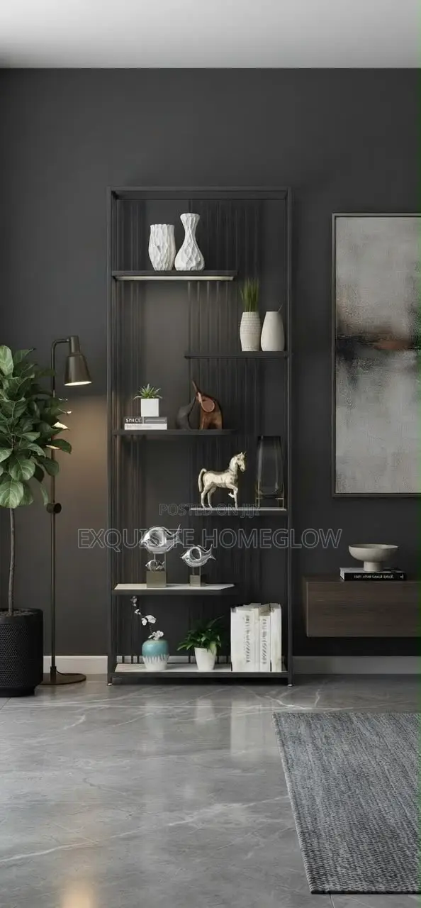 Modern Black Display Shelf Available for Purchase