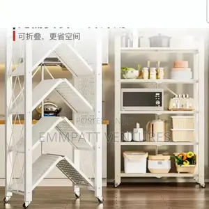 5 Tier Metallic Kitchen Shelves