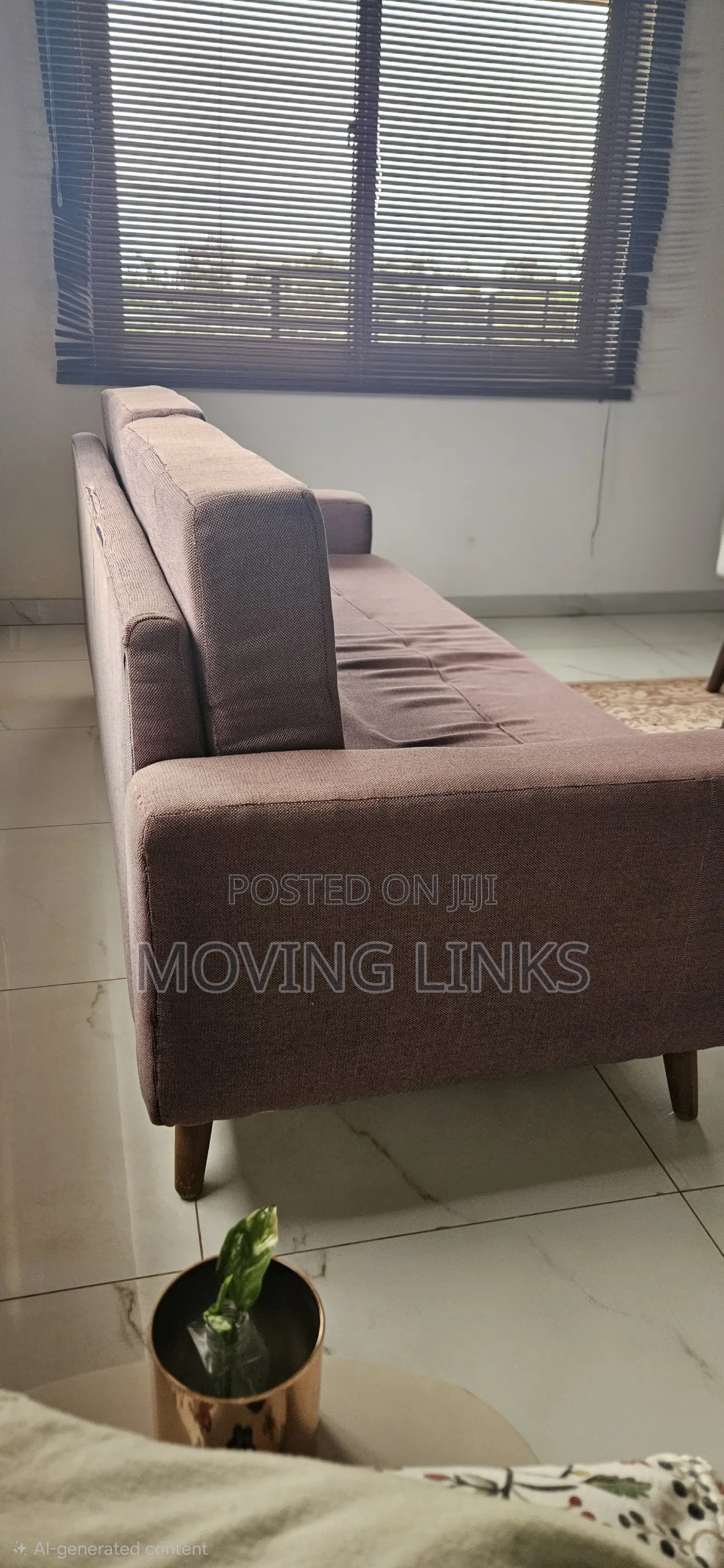 Modern 3-Seater Fabric Sofa
