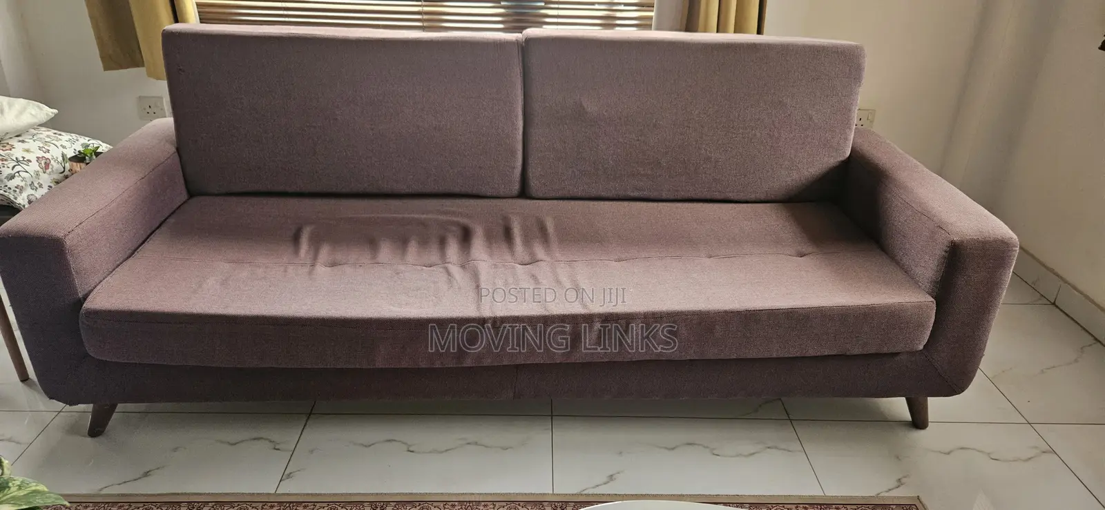 Modern 3-Seater Fabric Sofa