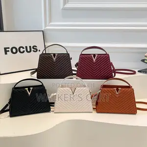 Women's Quilted Chevron Top-Handle Satchel Bag