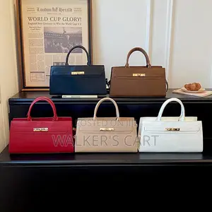 Women's Classic Lock-Closure Satchel Handbag