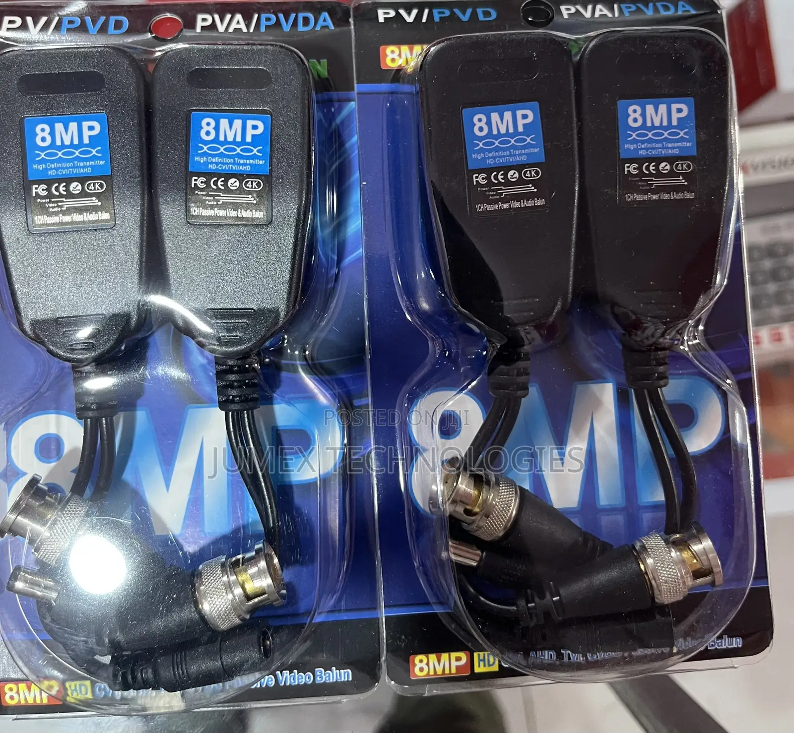 Video Balun Pv Upto 8mp Hd Passive Video/Power Data Audio Balun-Rj45