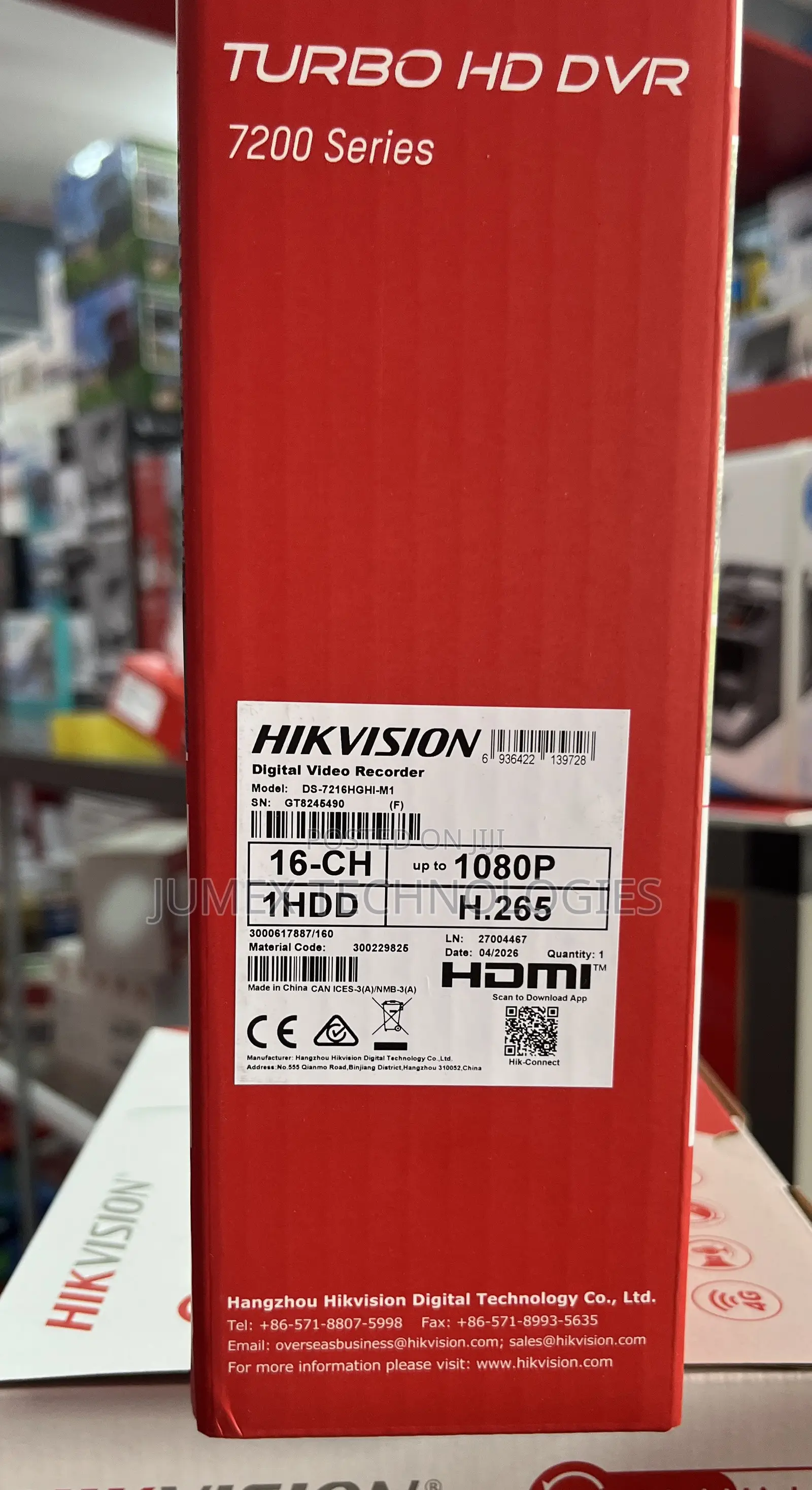 Hikvision 16ch DVR 2mp Ds-7216hghi-M1 Digital Video Recorder