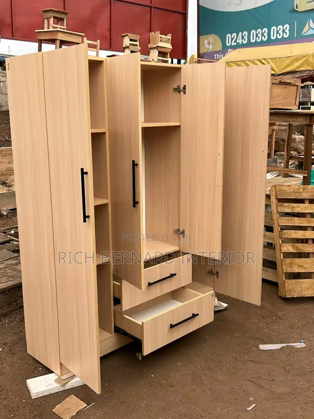 7feet by 6feet Laminated Wardrobe