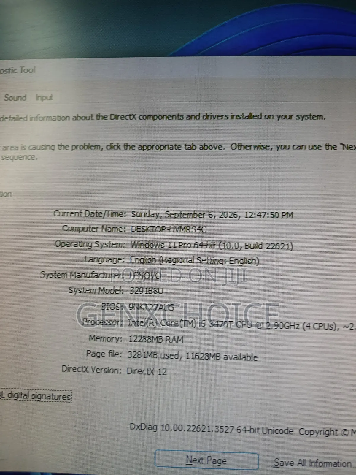 Desktop Computer Lenovo 12GB Intel Core i5 HDD 500GB
