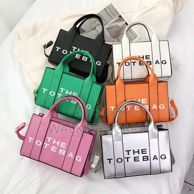 Women's Canvas Letter Print Mini Tote Bag