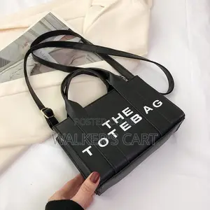Women's Canvas Letter Print Mini Tote Bag