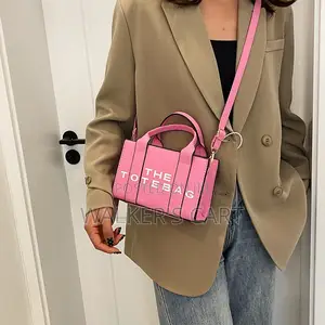 Women's Canvas Letter Print Mini Tote Bag