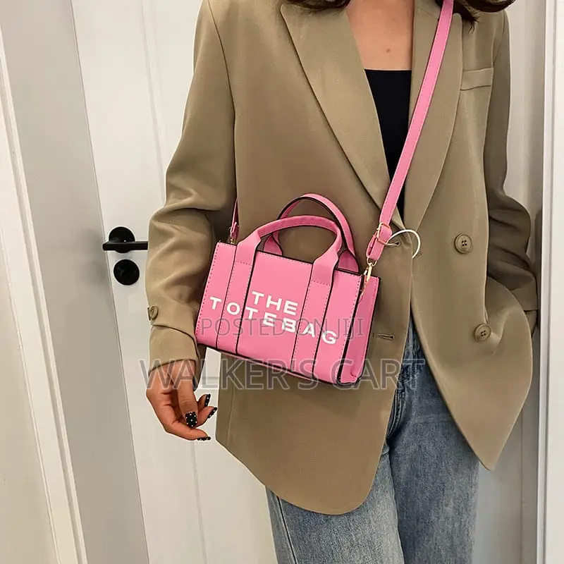 Women's Canvas Letter Print Mini Tote Bag