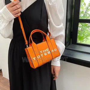 Women's Canvas Letter Print Mini Tote Bag