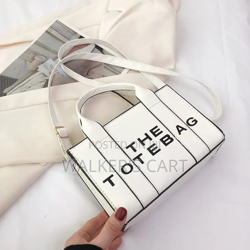 Women's Canvas Letter Print Mini Tote Bag
