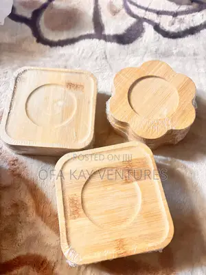 Design Bamboo Coaster 6pcs