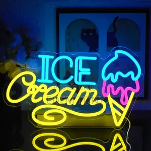 Ice Cream Neon Sign for Wall Decor