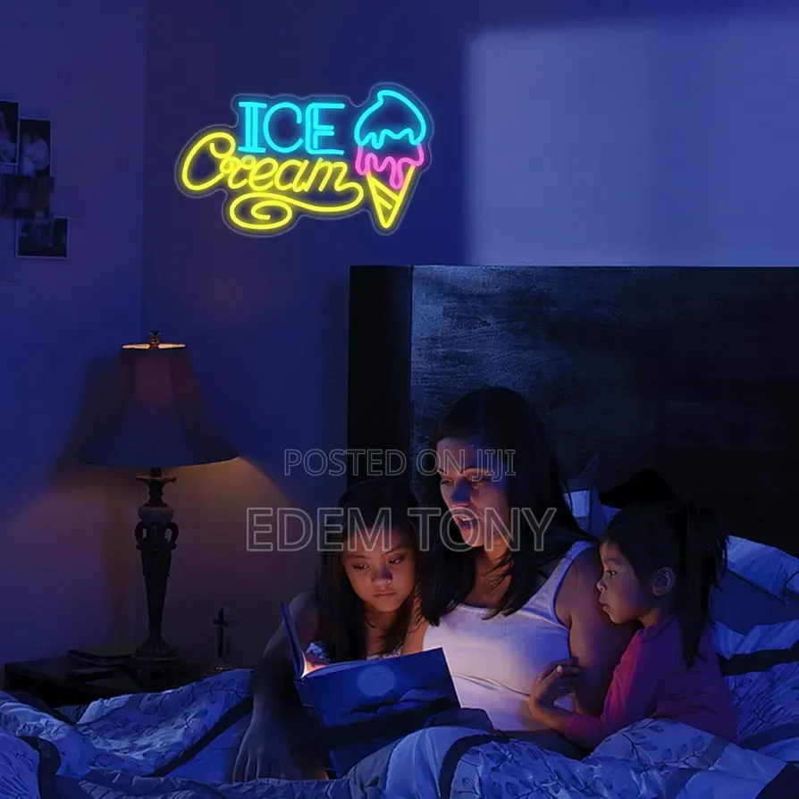 Ice Cream Neon Sign for Wall Decor