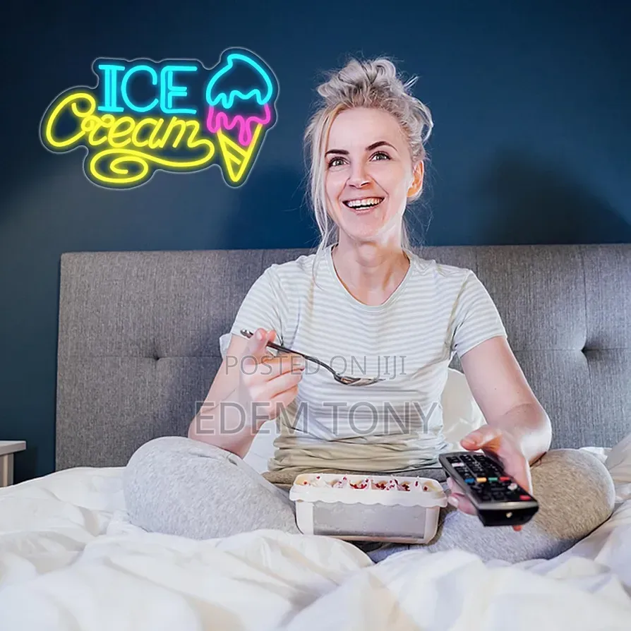 Ice Cream Neon Sign for Wall Decor