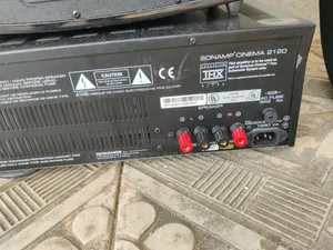 Sonance Sonamp Cinema 2120 High-Power Amplifier Connected to Hi-Fi SP