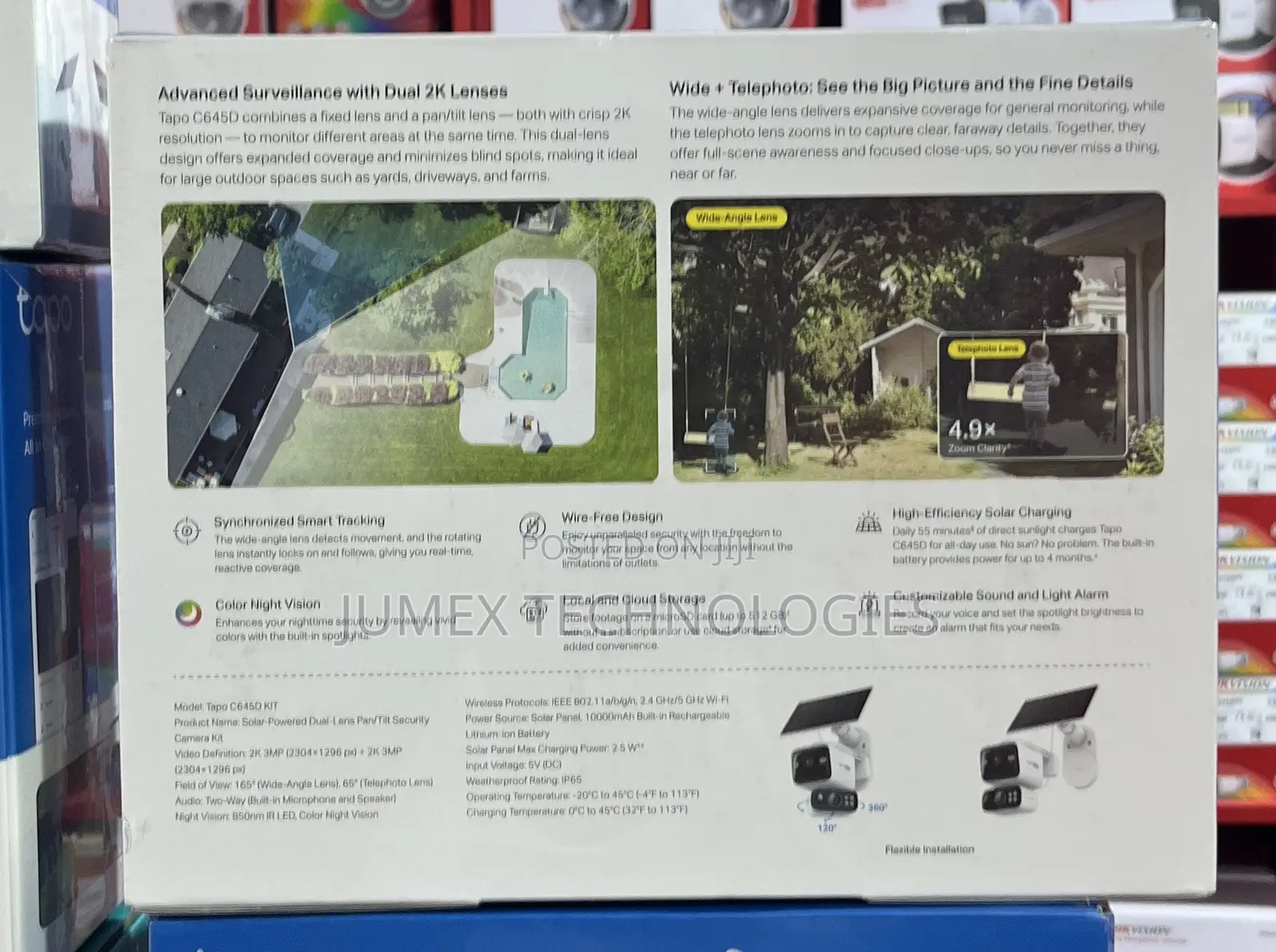 TAPO C645D KIT Solar-Powered Dual-Lens PT Security WIFI Camera Kit