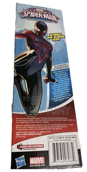Spider Man Titan Hero Series Ultimate Spider-Man Miles Morales 12"