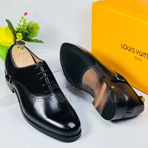 Louis Vuitton Black Leather Men’s Shoe With Combination