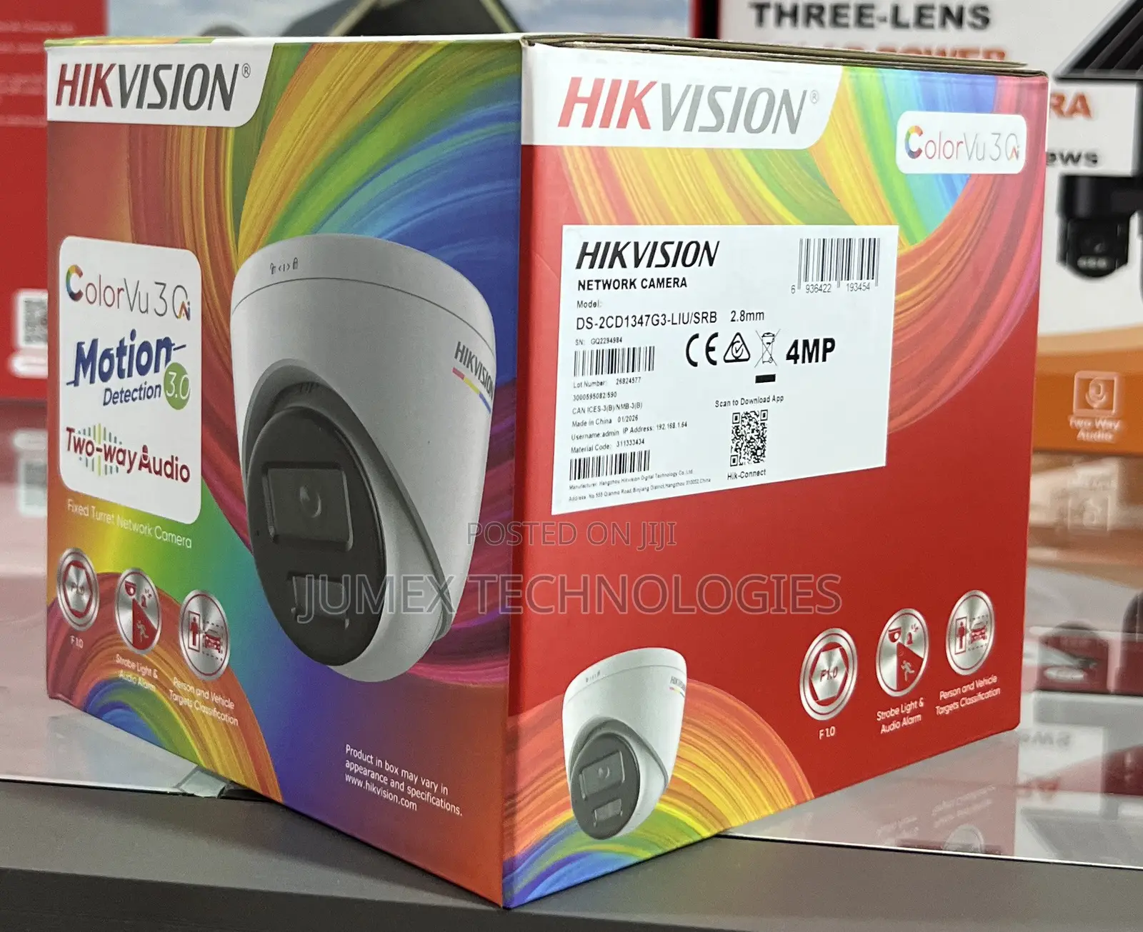 Hikvision 4mp Ip Camera Colorvu 3.0 Two-Way Audio Ds-2cd1347g3-Liu/SRB