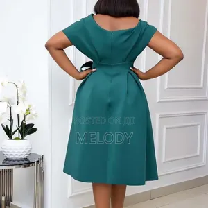 Emerald One-Shoulder a-Line Cocktail Dress