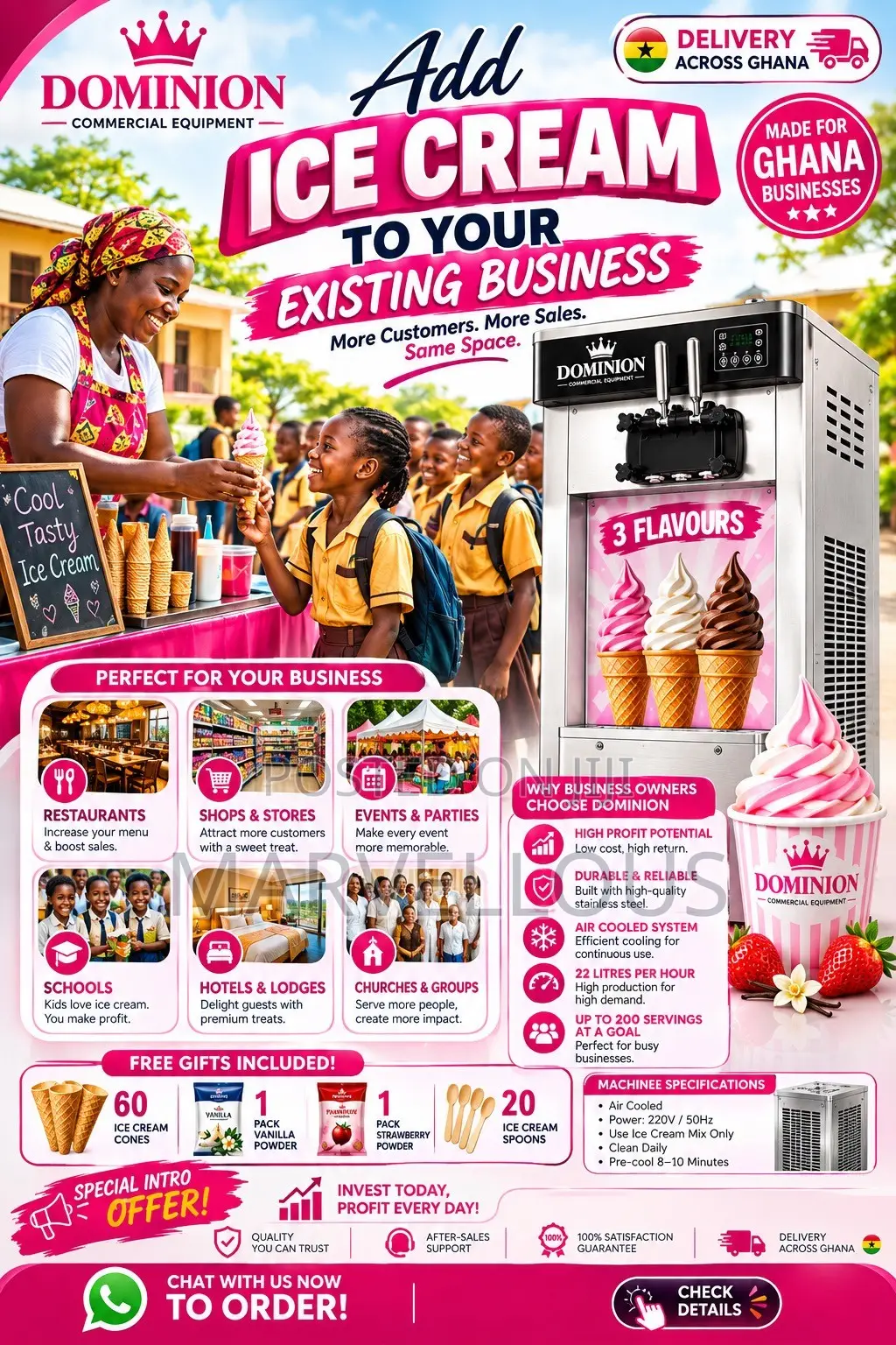 Commercial Ice Cream Machine – High Capacity|For Shops Restaurants