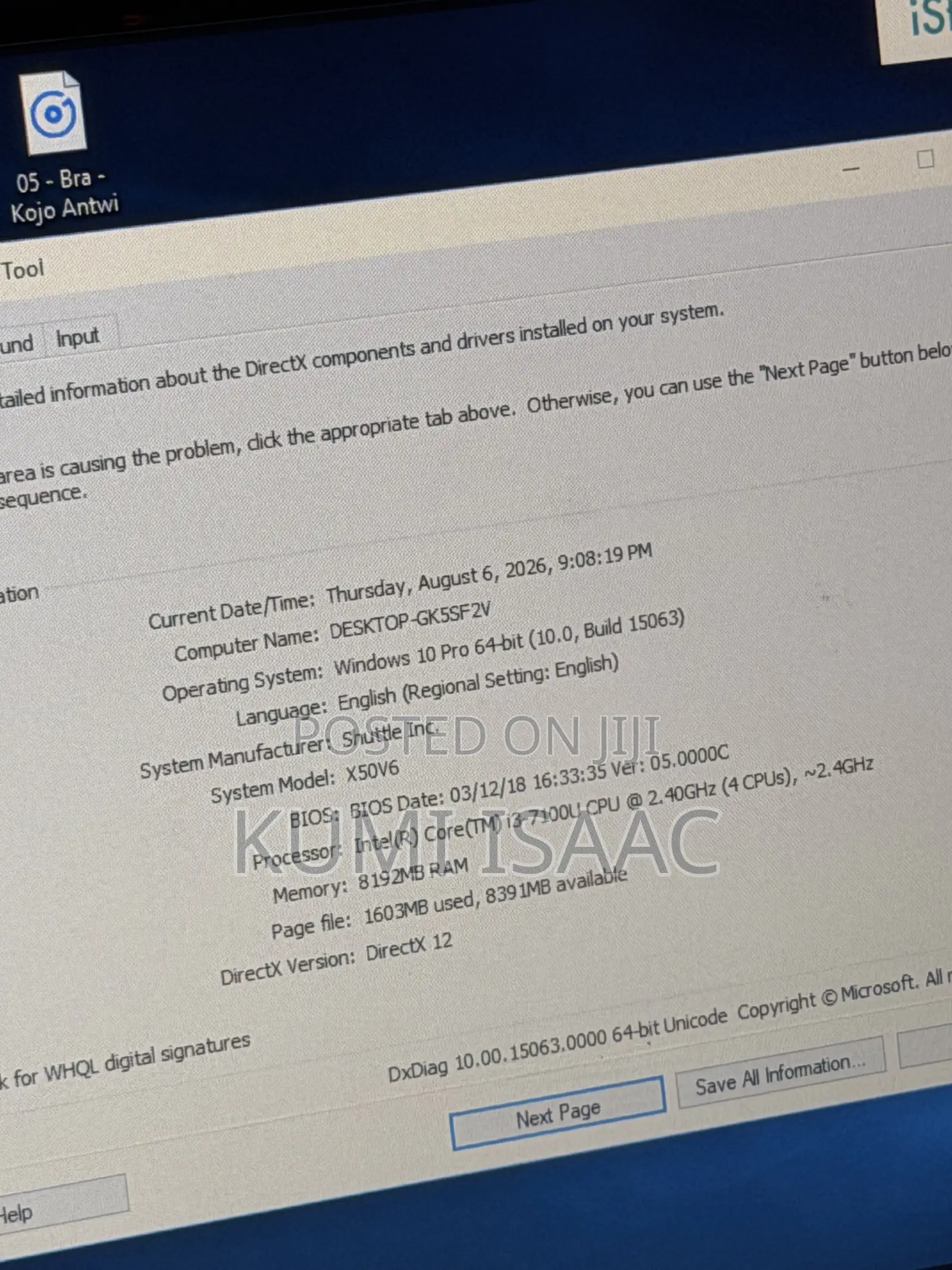 Desktop Computer 8GB Intel Core i3 SSD 256GB