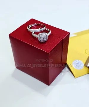 Sterling Silver Full Certified Moissanite Diamond Wedding Ring Set