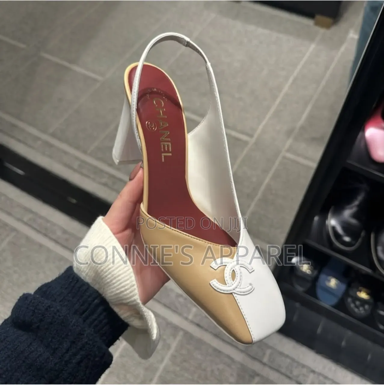 Chanel-Style Black White Block Heel