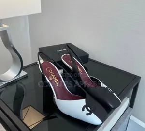 Chanel-Style Black White Block Heel