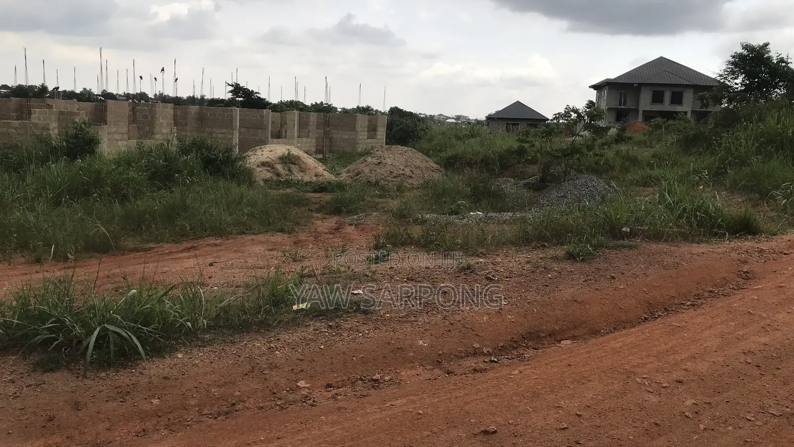 Half Plot of Land for Sale at Safo,the Site Is a Well Developed Site.