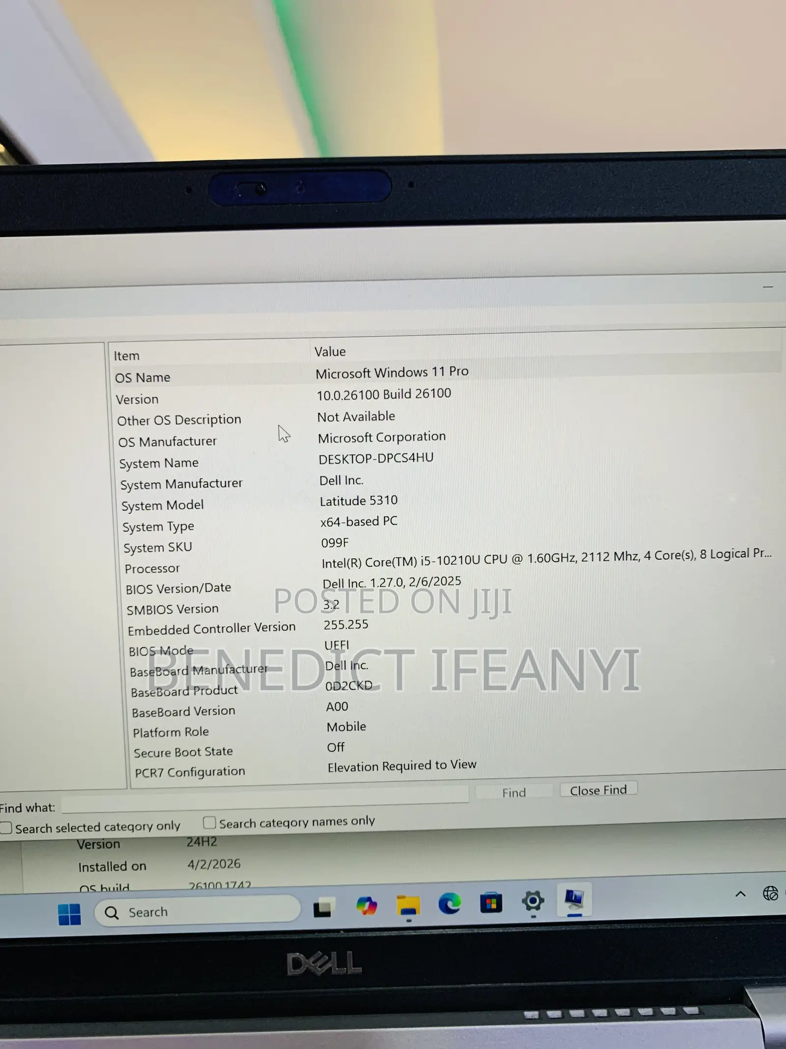 Laptop Dell Latitude 5310 8GB Intel Core i5 SSD 256GB