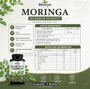 Moringa Capsules, 800mg, 60 Capsules